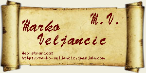 Marko Veljančić vizit kartica